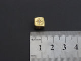 CZ Micro Pave North Star Dice Spacer Beads, Five Star Cubic Zirconia Cube Spacer Beads, Gold/Silver Tone, 8.5mm,sku#Z713