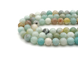 Qaulity Amazonite Round Smooth beads, 6mm/8mm/10mm/12mm Cloudy Amazonite Beads, 15.5'' Full Strand,UA183
