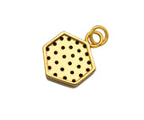 Colorful CZ Micro Pave Dainty Gold Rubik's Cube Charms, Gold Charm Pendant, Rubik's Cube Shape Necklace Charms, 12x17mm, Sku#F1335