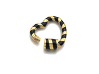 Colorful Enamel Pave Heart Shape Clasp, Gold Plated Screw Clasp, Carabiner Clasp, 21x22.6mm, sku#K77