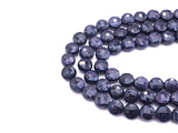 SPECIAL Turtle Shell Cut Natural Blue Goldstone Coin Shape beads, 6mm/8mm/10mm Checkerboard Cut Blue Goldstone, 16" Full strand, Sku#U728