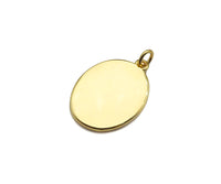 Gold Filled Turquoise Enamel with Radial Star On Oval Shape Pendant,CZ Micro Pave 18K Gold Filled Enamel Charm,16x22mm,Sku#Z1360