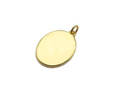 Gold Filled Turquoise Enamel with Radial Star On Oval Shape Pendant,CZ Micro Pave 18K Gold Filled Enamel Charm,16x22mm,Sku#Z1360