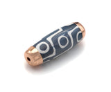 Large Natural Tibetan Agate Barrel Shape Spacer Beads, sku#U1003