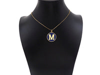 New Trendy Navy Gold Enamel Initials Letter Charm/Pendant, Enamel Initial Alphabet Letters, Custom Naming Pendants, 25x28mm,sku#ML34