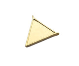Enamel Evil Eye On Triangle Shape Pendant,18K Dainty Gold Charm, Necklace Bracelet Charm Pendant,26x24mm, Sku#F1372