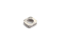 Big Hole CZ Pave Rectangular beads, Cubic Zirconia Spacer Beads, European Large hole Bead, 3x8mm, sku#Z883c