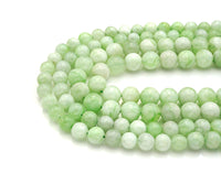 Quality Natural Light Green Quartz Round Smooth Beads, 6mm/8mm/10mm Genuine Quartz Beads, 15.5'' Full Strand, Sku#U1172