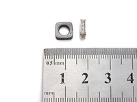 Big Hole CZ Pave Rectangular beads, Cubic Zirconia Spacer Beads, European Large hole Bead, 3x8mm, sku#Z883c