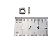 Big Hole CZ Pave Rectangular beads, Cubic Zirconia Spacer Beads, European Large hole Bead, 3x8mm, sku#Z883c