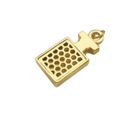 Enamel Colorful Perfume Bottle Shape Pendant,Dianty Gold Enamel Charm, Light Pink Black Grey Pink Enamel Jewelry,12x25mm,Sku#LK291