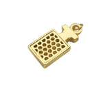 Enamel Colorful Perfume Bottle Shape Pendant,Dianty Gold Enamel Charm, Light Pink Black Grey Pink Enamel Jewelry,12x25mm,Sku#LK291