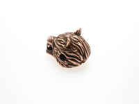 CZ Micro Pave Wolf Head Beads, Cubic Zirconia Spacer Beads, Animal Beads, Mens Bracelet Findings,11x11x14mm, sku#Y84