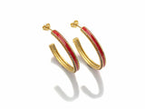 Colorful CZ Enamel Round Ring Latch Back Earring, Sku#J150