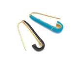 Colorful Enamel Safety Pin Earrings, Sku#J307