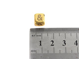 CZ Micro Pave & Symbol Shape Dice Spacer Beads,8.5mm,sku#Z718