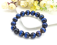 Natural Lapis Blue Tiger Eye Stretchy Bracelet, U1079