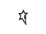Colorful Enamel pave Star Shape Clasp, Enamel Pave Clasp, Black/Red/Pink/White/Blue Carabiner Clasp, 18x30mm, sku#H240