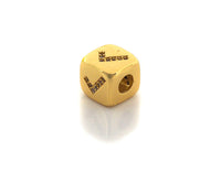 CZ Micro Pave Check Symbol Dice Spacer Beads, Cubic Zirconia Cube Spacer Beads, sku#Z719