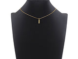 Dainty Gold Bar Pendant, Love happy chill mom bar, F1289