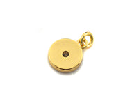 Enamel Colorful Dangle Charm, CZ Micro Pave Oil Drop pendant, White/Black/Red/Turquoise/Blue Enamel pendant,8x11mm,sku#F1057