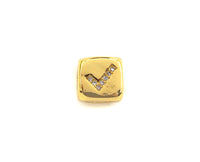 CZ Micro Pave Check Symbol Dice Spacer Beads, Cubic Zirconia Cube Spacer Beads, sku#Z719