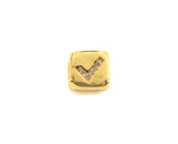 CZ Micro Pave Check Symbol Dice Spacer Beads, Cubic Zirconia Cube Spacer Beads, sku#Z719