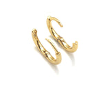 Gold Silver Huggie Earring, Earring Hook, Earring Component, Chain Connector,19x17/13x12mm, Sku#LD56