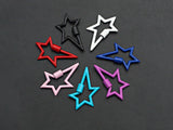 Colorful Enamel pave Star Shape Clasp, Enamel Pave Clasp, Black/Red/Pink/White/Blue Carabiner Clasp, 18x30mm, sku#H240