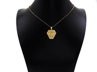 CZ Micro Pave OX Horn On Shield Shape Pendant/Charm,Cubic Zirconia Medallion Charm, Necklace Bracelet Charm Pendant,23x25mm, Sku#LK194