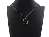 Clear CZ Micro Pave Flower Star On Cresent Moon Shape Pendant Charm, Cubic Zirconia Moon Charm,30x33mm,Sku#LK156