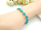 Colorful Enamel Hand Made Oval Anchor / Mariner Chain Bracelet,sku#E521