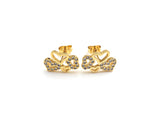 CZ Multi Hearts Stud Earrings, Sku#J227