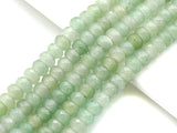 2mm Large Hole Natural Green Aventurine Beads, Rondelle Faceted 6x10mm/5x8mm, 8" Long Strands, sku#U731