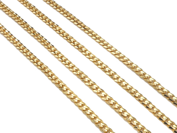 5x7mm High Quality Flat Curb Chain by Yard, 18K Real Gold plated Gold Plated Cuban Chain, Wholesale bulk Chain, sku#M396