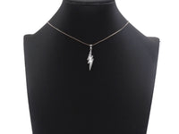 Enamel Colorful Lightning Shape Pendant Silver Finish, CZ Micro Pave Lightning Charm, Enamel pendant,Enamel Jewelry, 10x37mm, sku#LK138