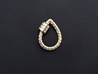 Colorful Enamel pave Teardrop Shape Clasp, Enamel Pave Clasp, Black/Red/Pink/White/Blue/Green Carabiner Clasp, 18x25mm, sku#H236