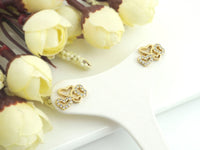 CZ Multi Hearts Stud Earrings, Sku#J227