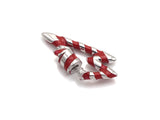 Colorful Enamel Pave Lightning Shape Clasp, Silver Plated Screw Clasp, 18x32mm, Carabiner Clasp, sku#K79