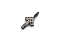 CZ Micro Pave Arrow Charm, Cubic Zirconia Cute Arrow Charm, 7x15mm, sku# X142