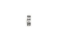 Big Hole CZ Pave beads, Cubic Zirconia Spacer Beads, European Large hole Bead, 3x8mm, sku#Z885