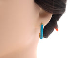 Colorful Enamel Safety Pin Earrings, Sku#J307