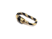 Colorful Enamel Pave Oval Shape Clasp, Carabiner Clasp, 11x25mm, sku#H161