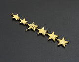 Enamel Colorful String Five Star Pendant,CZ Micro Pave Oil Drop pendant,Enamel pendant,Enamel Jewelry, 15x72mm,sku#Z672