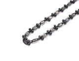 Gold Silver Ball oval link Station chain by Yard, wholesale station chain, sku#M315