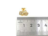 CZ Multi Hearts Stud Earrings, Sku#J227