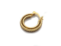 CZ Huggies Hoop Earrings, Sku#J241
