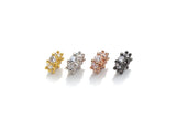 Big Hole CZ Pave beads, Cubic Zirconia Spacer Beads, European Large hole Bead, 3x8mm, sku#Z885