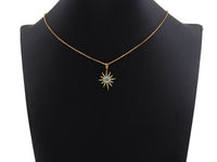 Turquoise Clear CZ Micro Pave North Star Shaped Pendant/Charm, Star Cubic Zirconia Pendant Charm, 19x24mm,sku#Z823