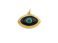 Enamel Evil Eye Charm, Red Black White eye pendant, Enamel eye charm, Protection eye charm, 21x16mm,sku#Z411